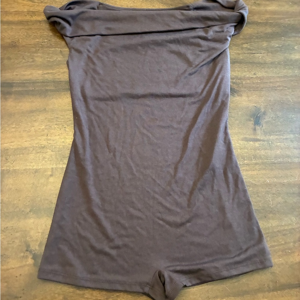 Free People FP Beach Marren Romper XS Brown NWT New Off The Shoulder